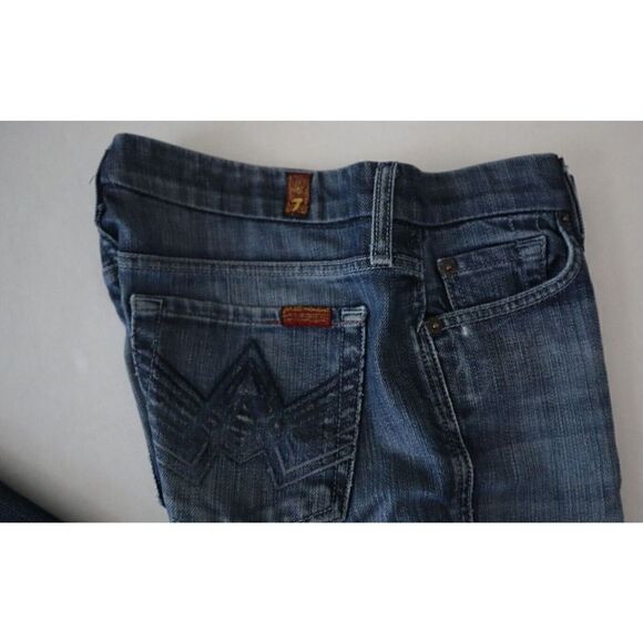 7 for All Mankind Women's Sz 29 Blue "A Pocket" Bootcut Denim Jeans $189 - Picture 6 of 8